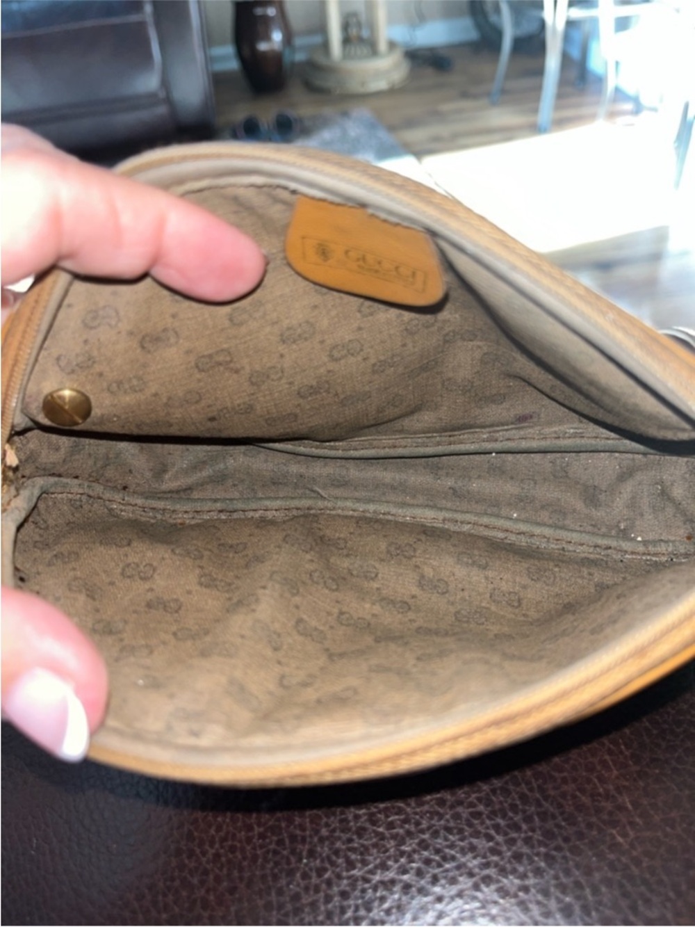 EUC Authentic Vintage Gucci Micro GG Monogram Canvas and leather Handbag plus - Picture 14 of 15